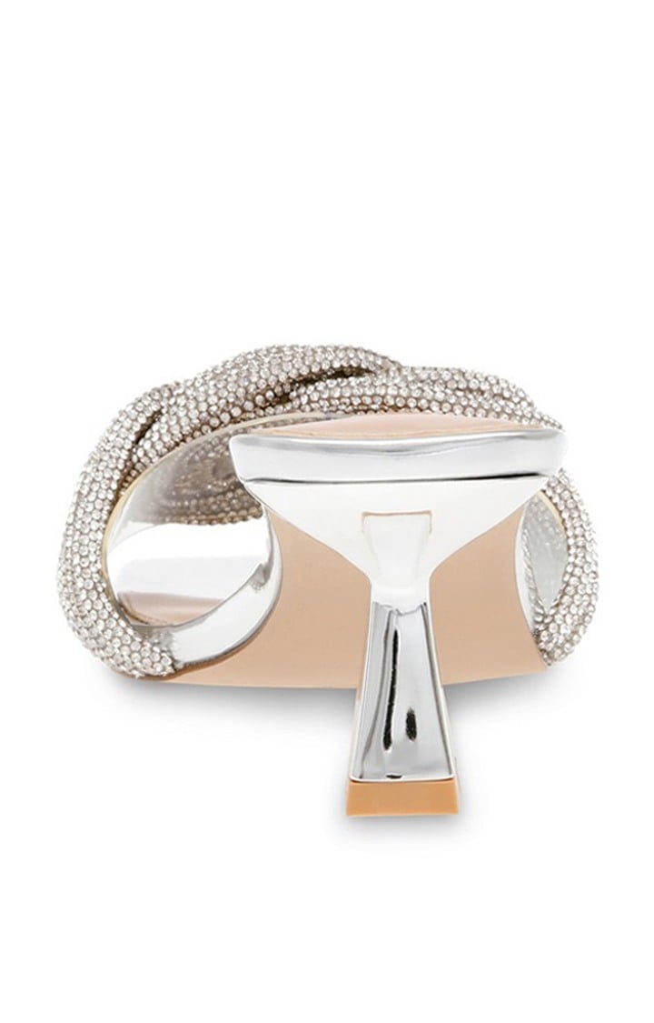 Natty Silver Heel Sandals