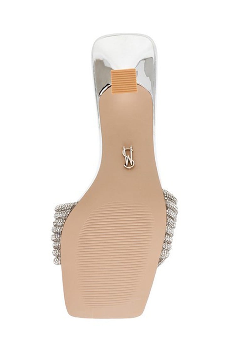 Natty Silver Heel Sandals