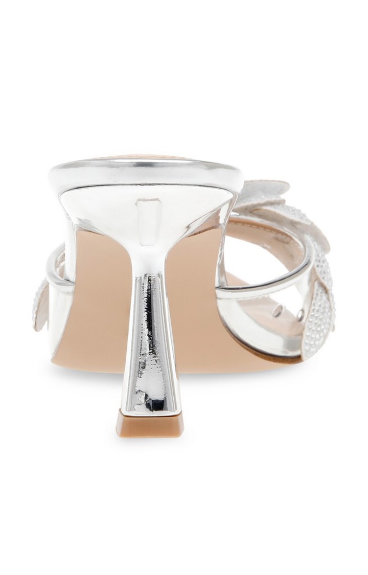 Luxecity-F Silver Heel Sandals