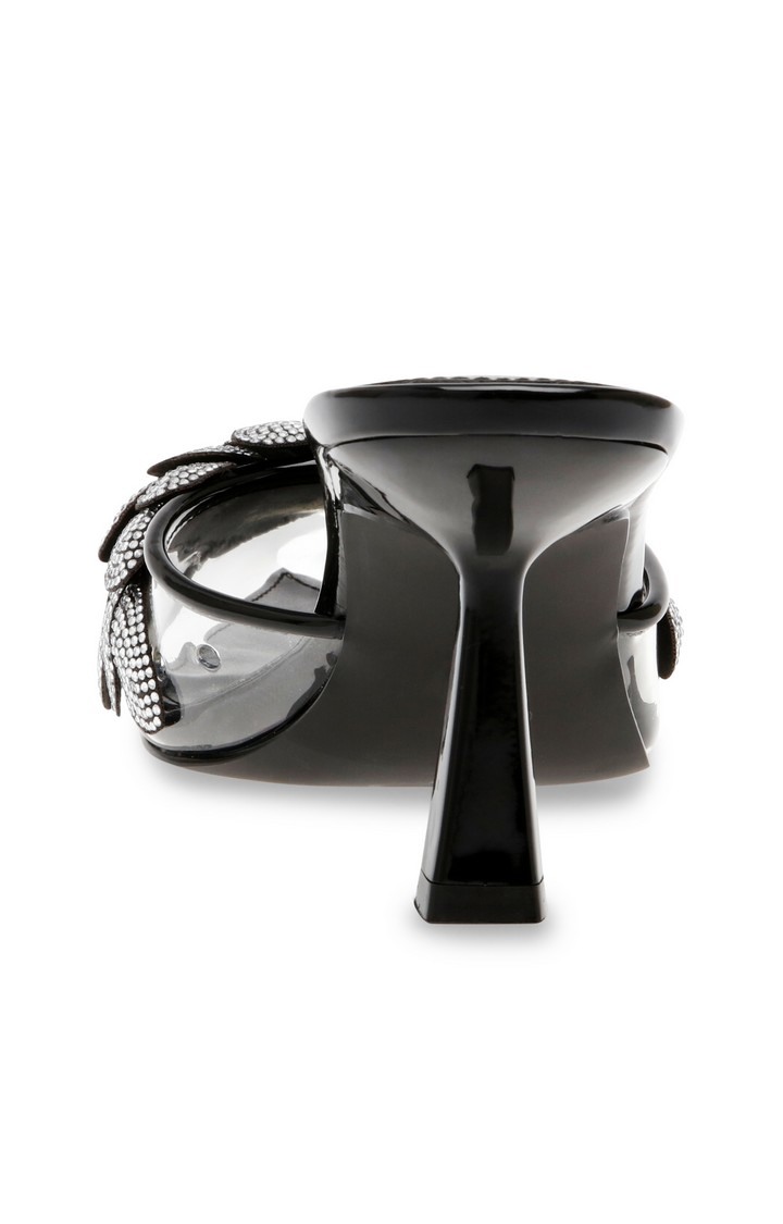 Luxecity-F Black Heel Sandals