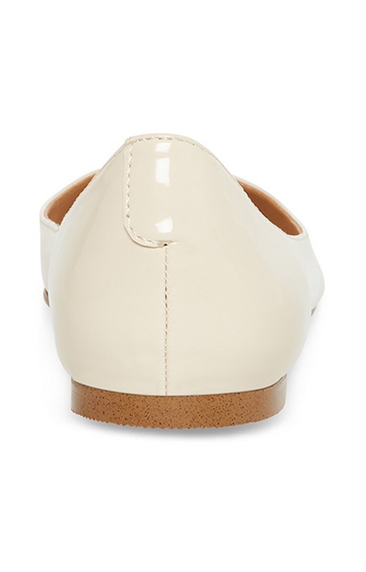 Meryl White Closed Flats & Ballerinas