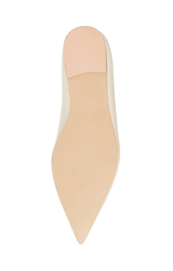 Meryl White Closed Flats & Ballerinas