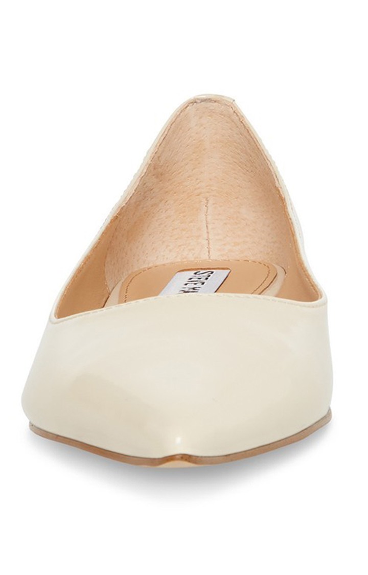 Meryl White Closed Flats & Ballerinas