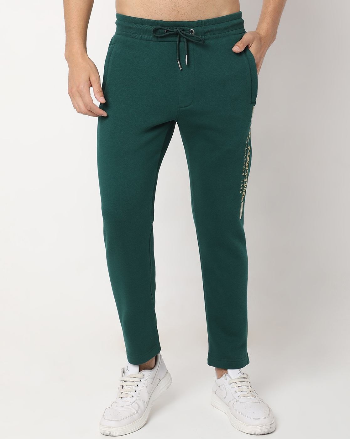 La Martina Solid Color Men's Cotton Stretch Jogger Pant