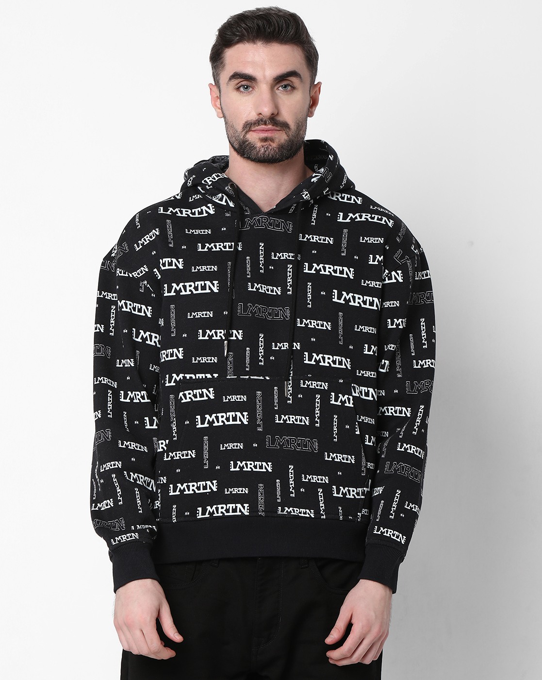 La Martina Men's Cotton Sweatshirt With Hoodie & Closed Front