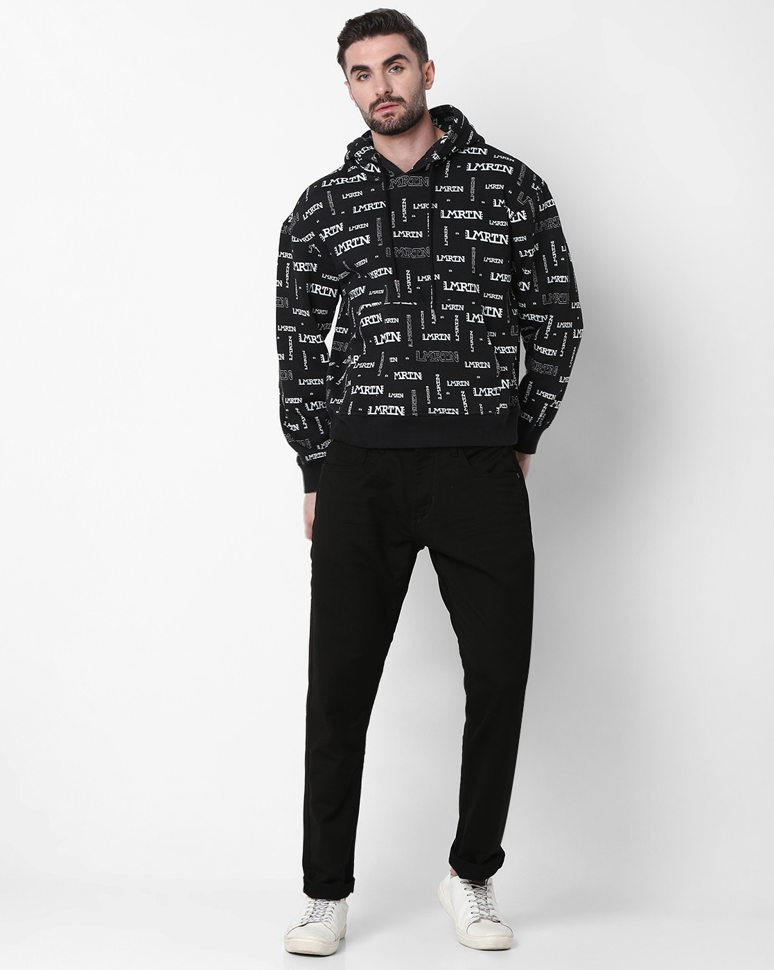 La Martina Men's Cotton Sweatshirt With Hoodie & Closed Front