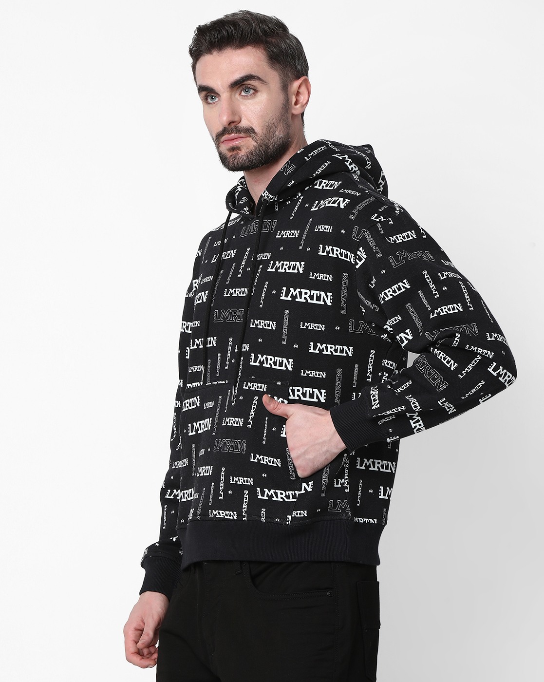 La Martina Men's Cotton Sweatshirt With Hoodie & Closed Front