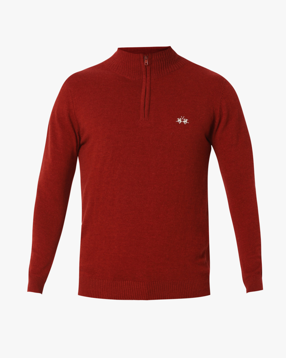 La Martina Men's Long-Sleeved High-Neck Lambswool Solid Sweater