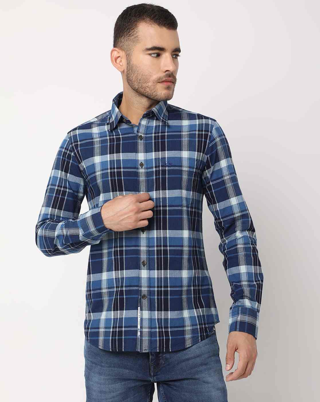 La Martina Men's Cotton Checkered Long Sleeve Shirt