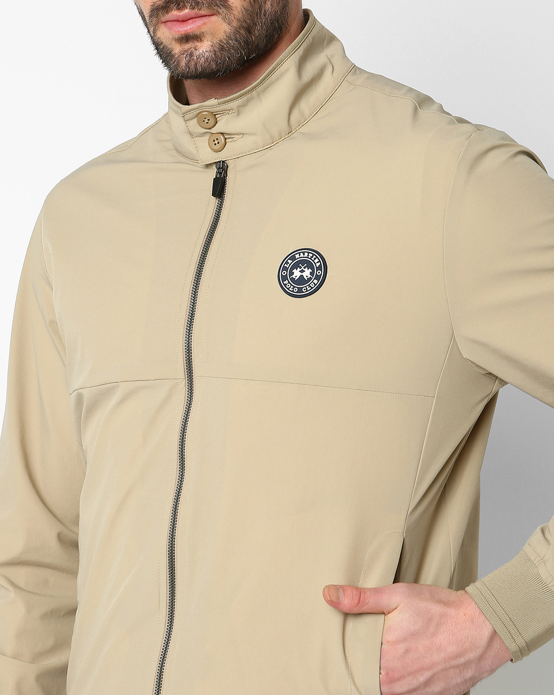 La Martina Men's Long-Sleeved Bomber Jacket