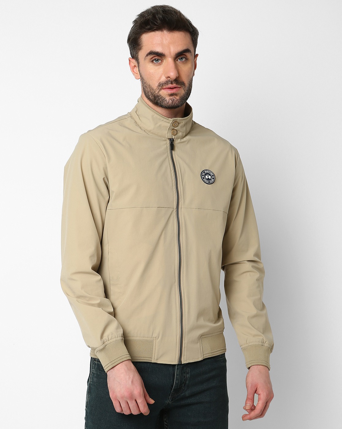 La Martina Men's Long-Sleeved Bomber Jacket