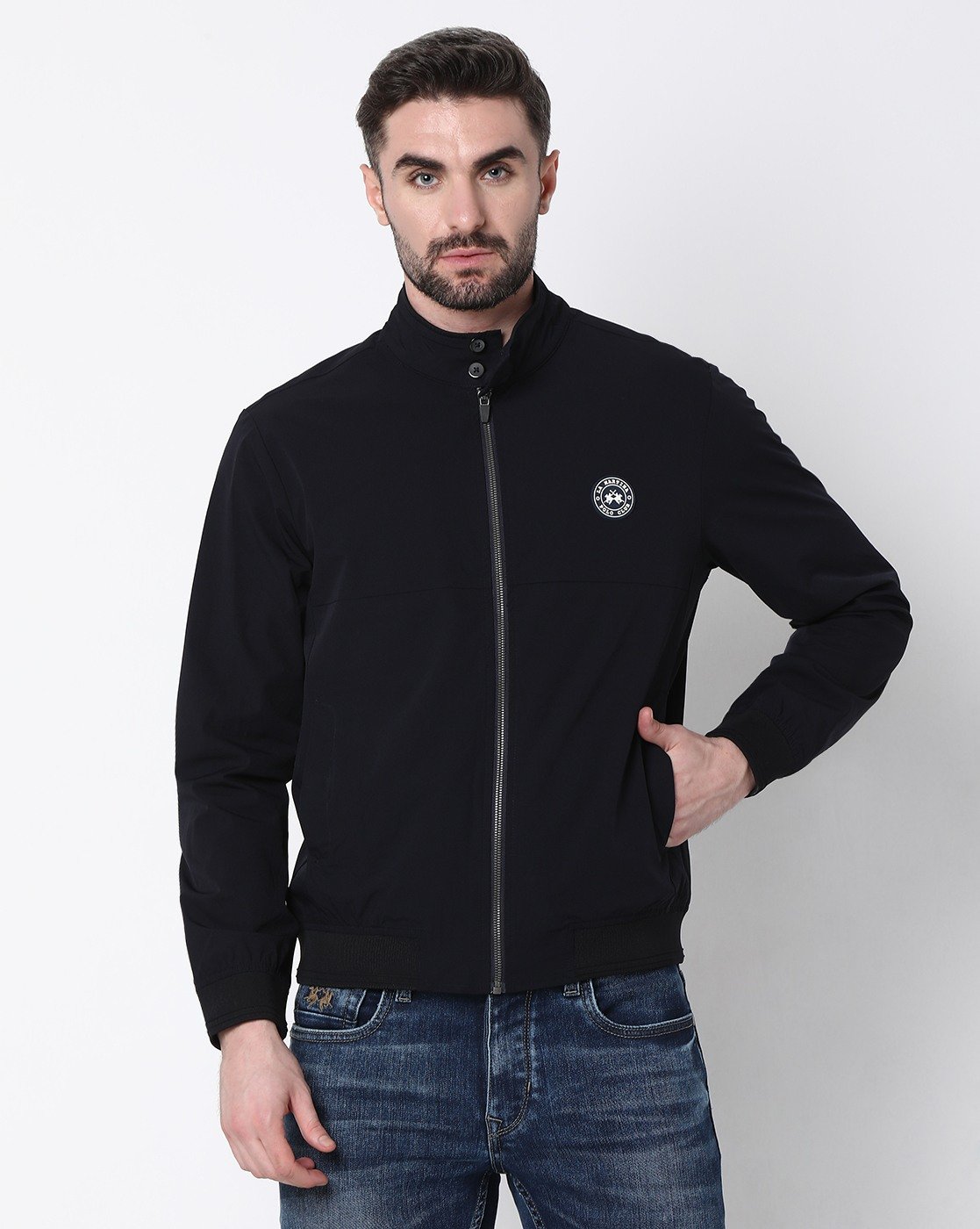 La Martina Men's Long-Sleeved Bomber Jacket