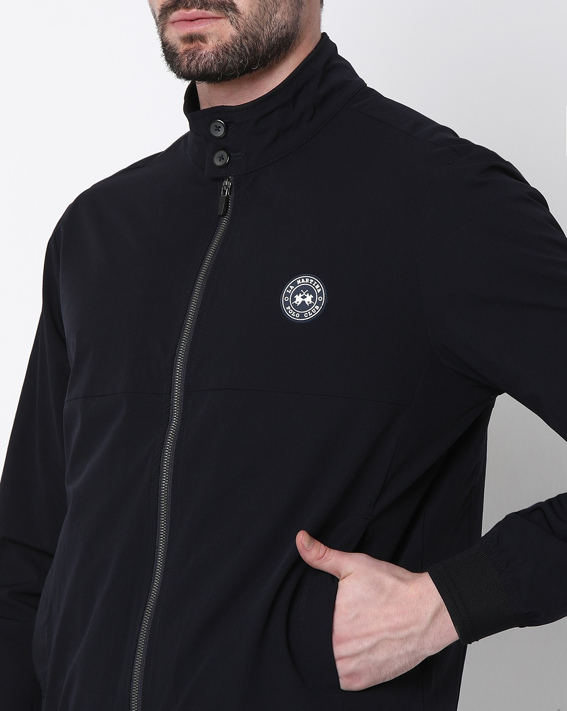 La Martina Men's Long-Sleeved Bomber Jacket