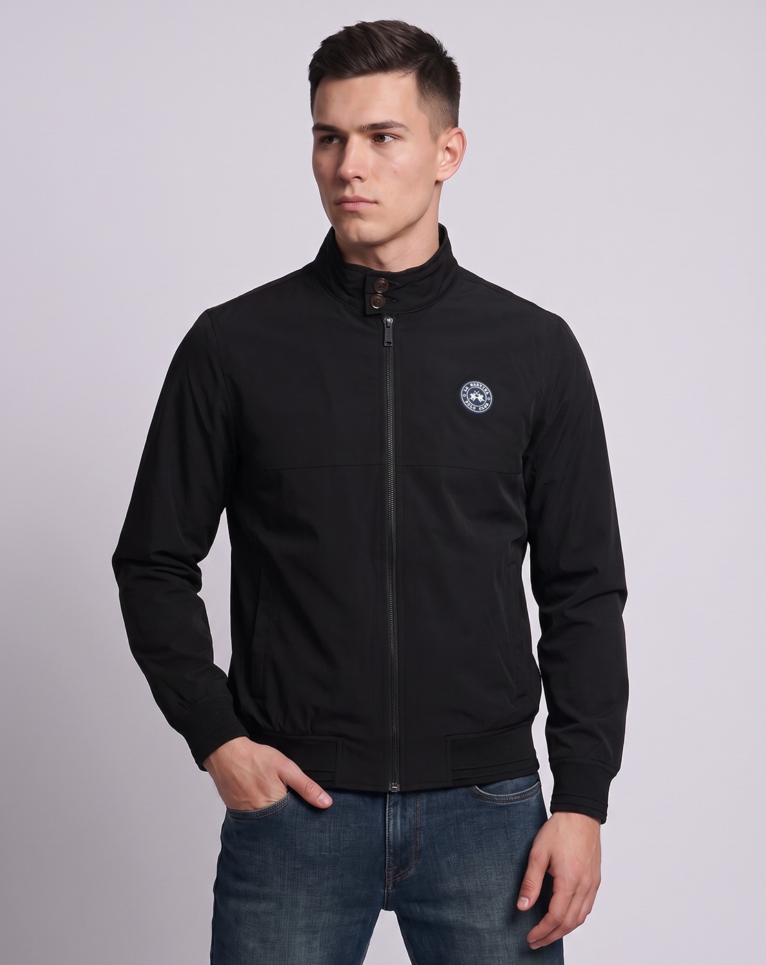 La Martina Men's Long-Sleeved Bomber Jacket