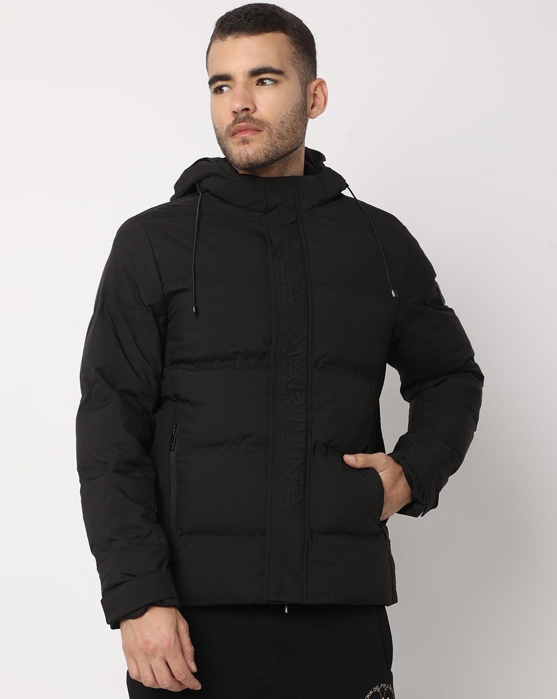 La Martina Men's Heat Tech Solid Winter Jacket