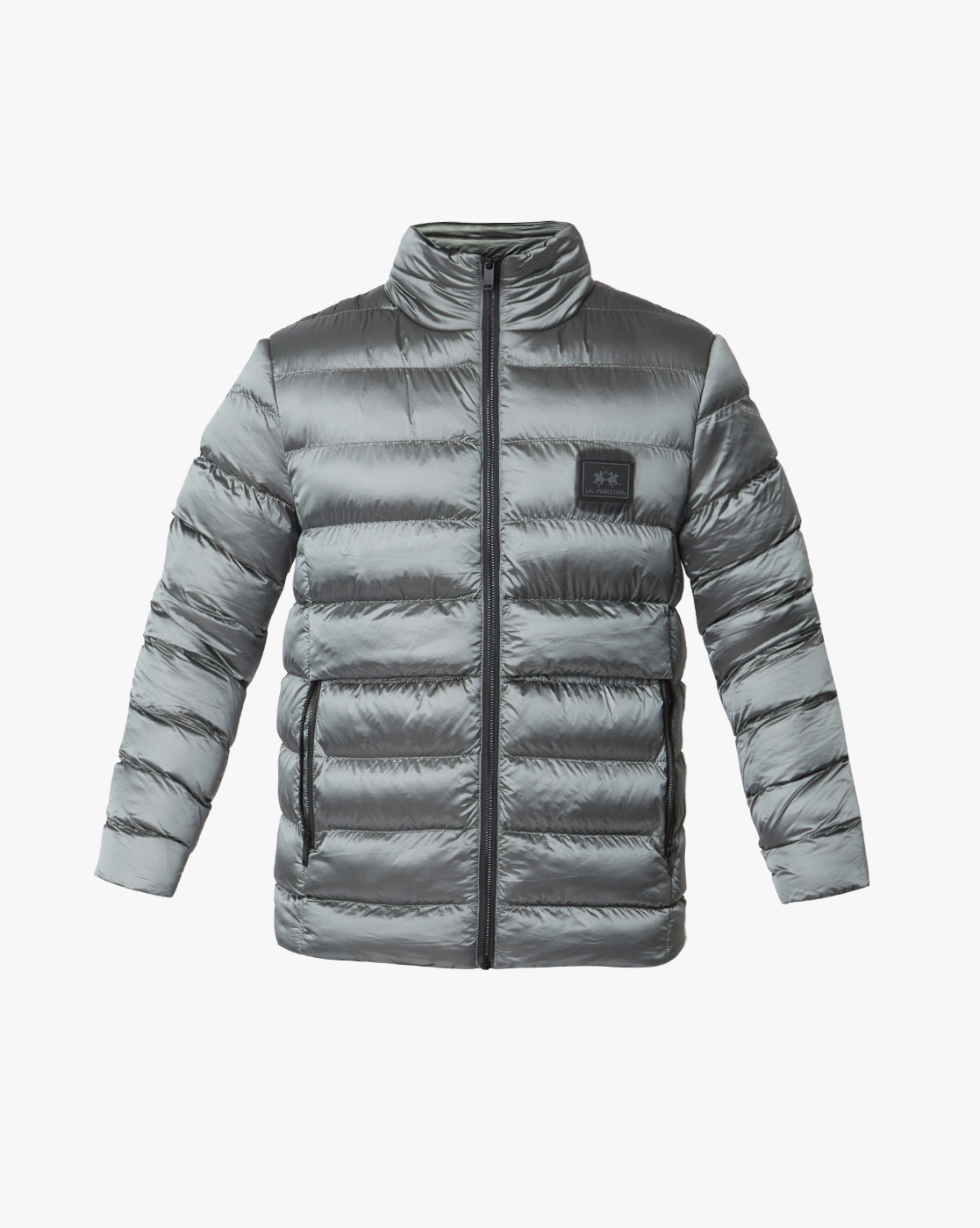 La Martina Men's Long-Sleeved Nylon Puffer Jacket With Metallic Shade
