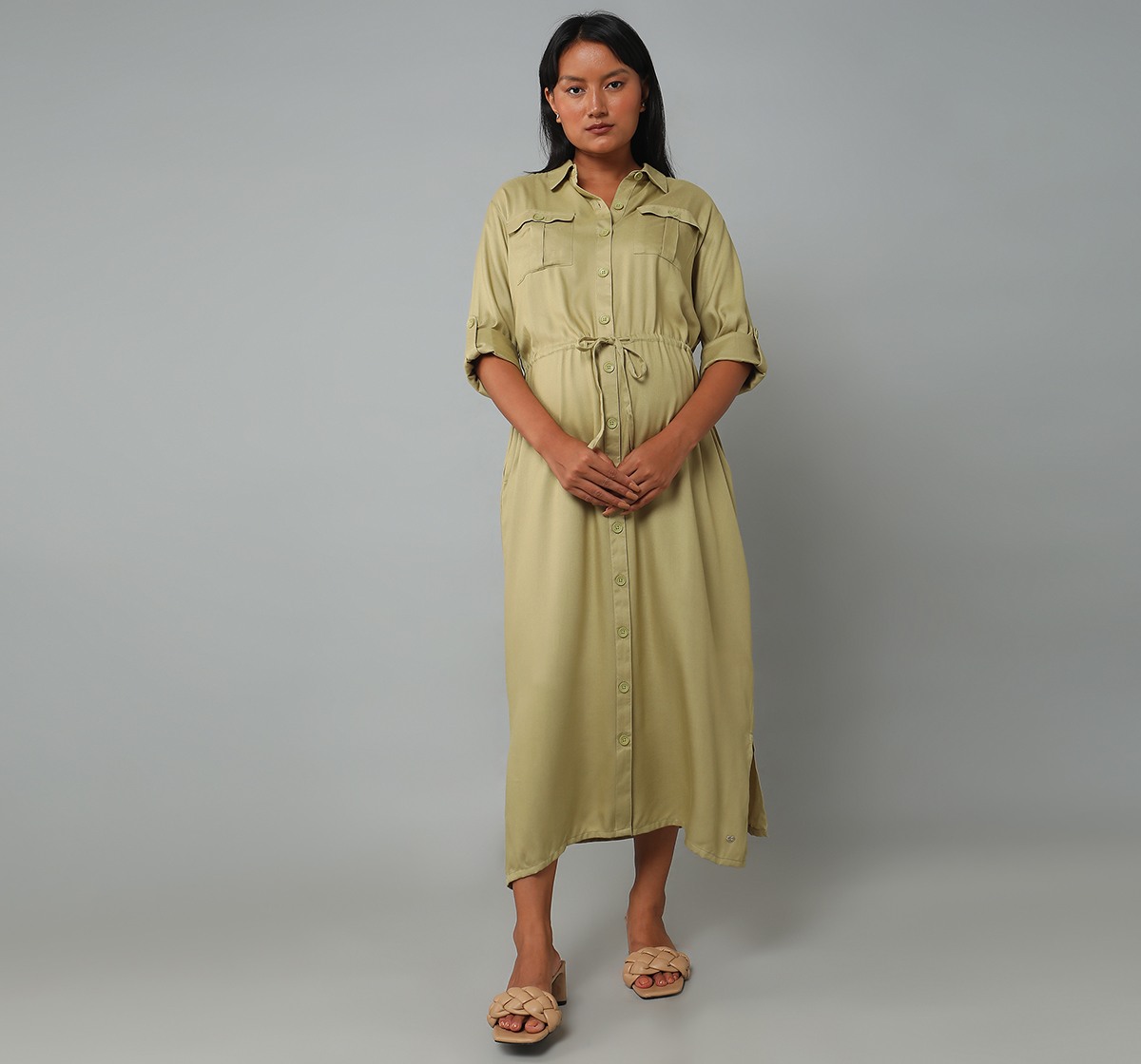 Maternity Full Length With Side Slit