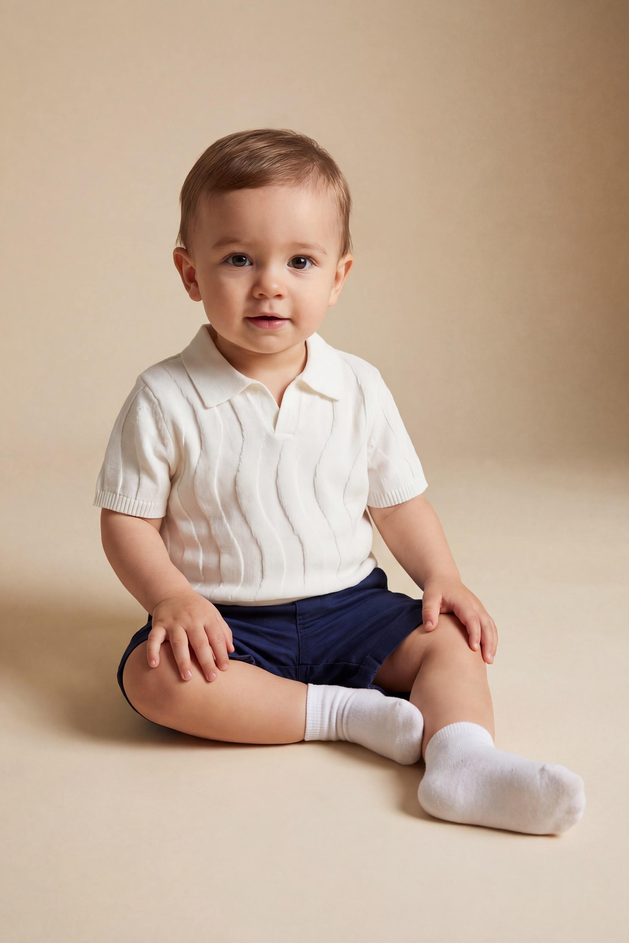 Mothercare Mini Boys Occasion Wear Short Sleeves T-Shirt - White
