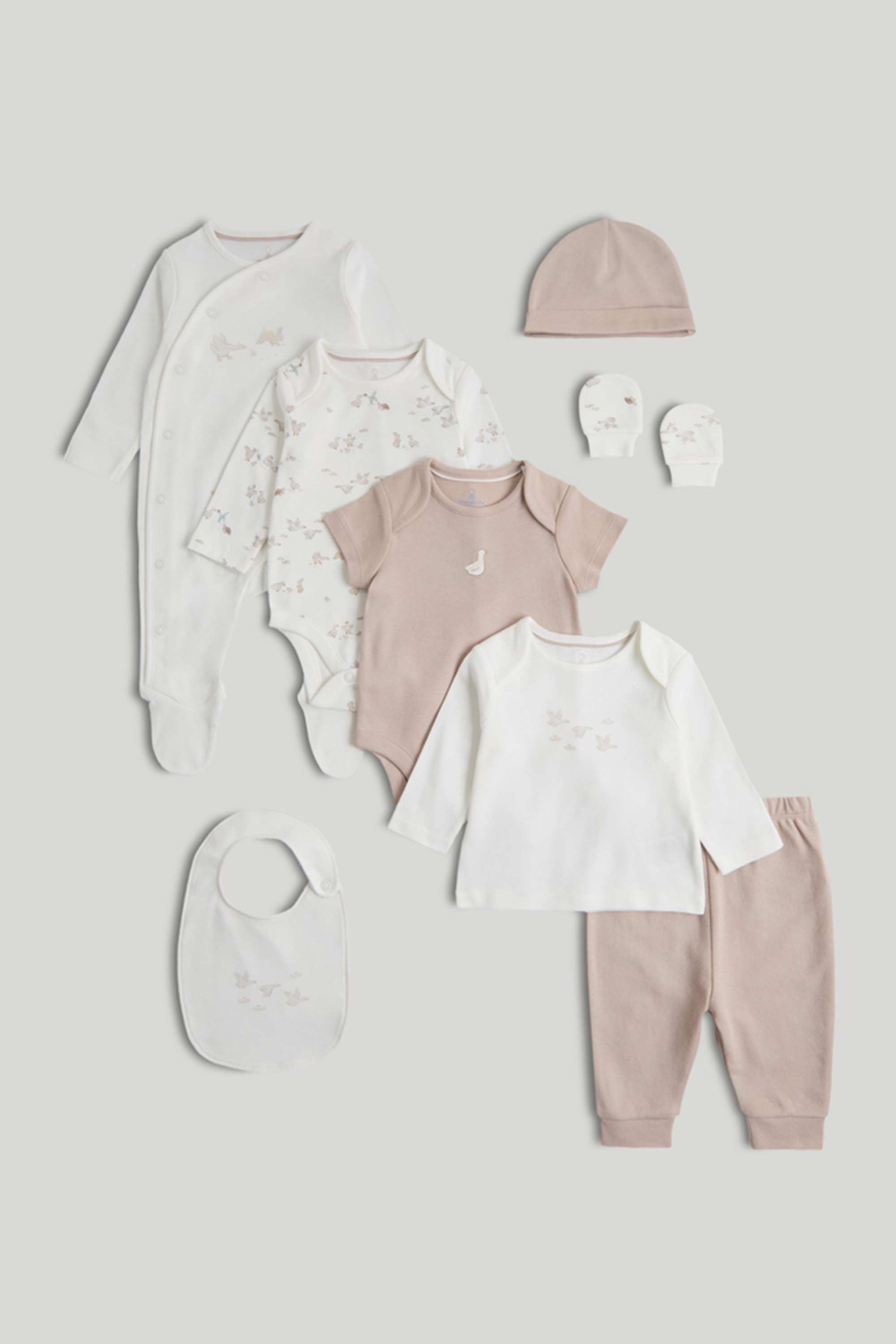 Mothercare Unisex Classic Goose Adventures Printed Full Sleeves 8-Piece Set - Multi