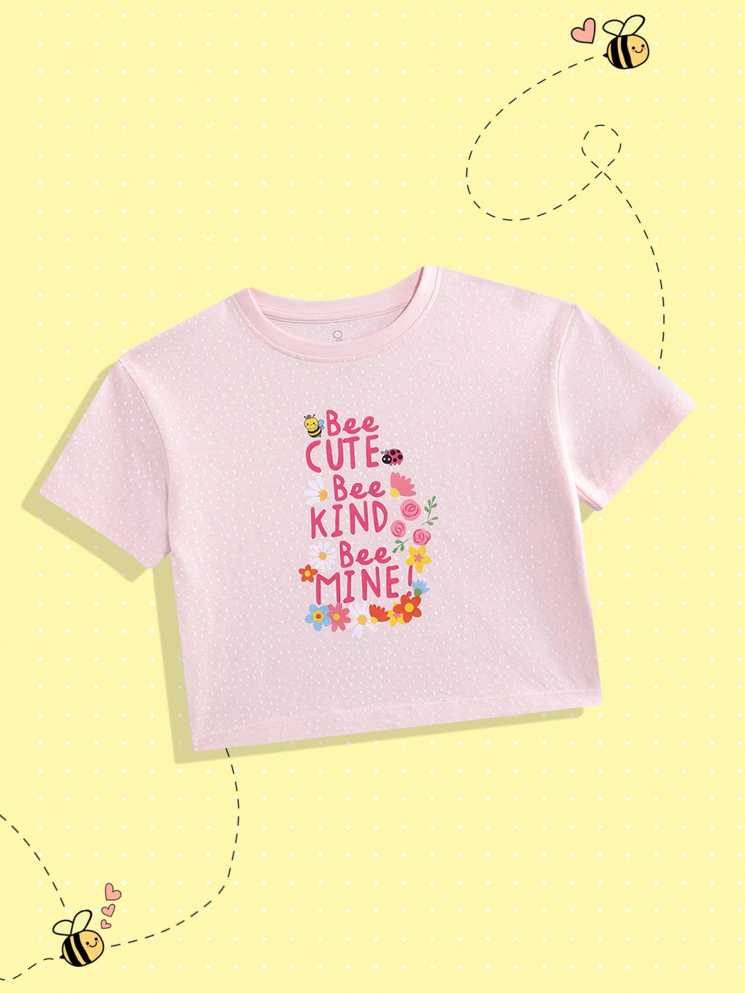 Mothercare Girls Classic Printed Short Sleeves T-Shirt - Pink