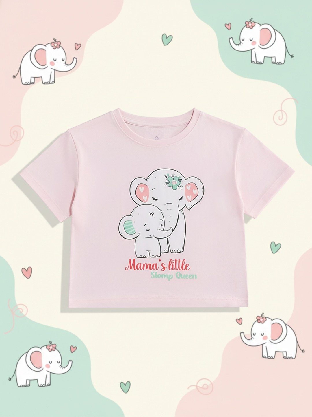 Mothercare Girls Classic Printed Short Sleeves T-Shirt - Pink
