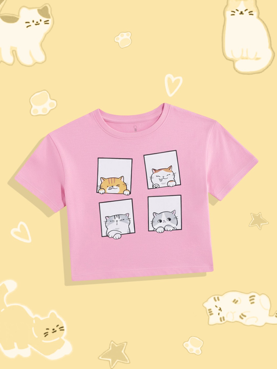 Mothercare Girls Classic Printed Short Sleeves T-Shirt - Pink