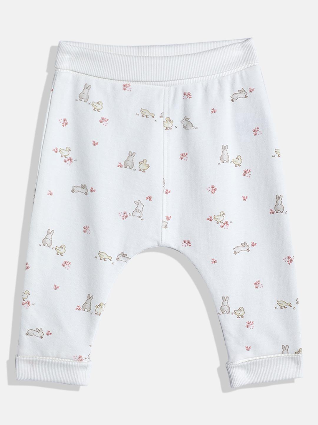 Mothercare Girls Folded Waistband Joggers - Pack of 2 - Baby Pink