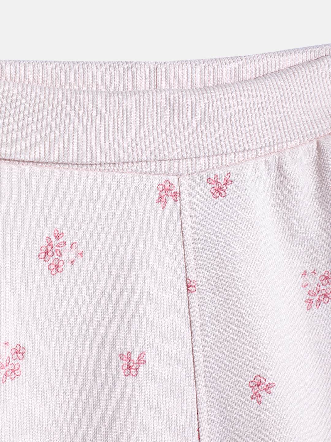 Mothercare Girls Folded Waistband Joggers - Pack of 2 - Baby Pink