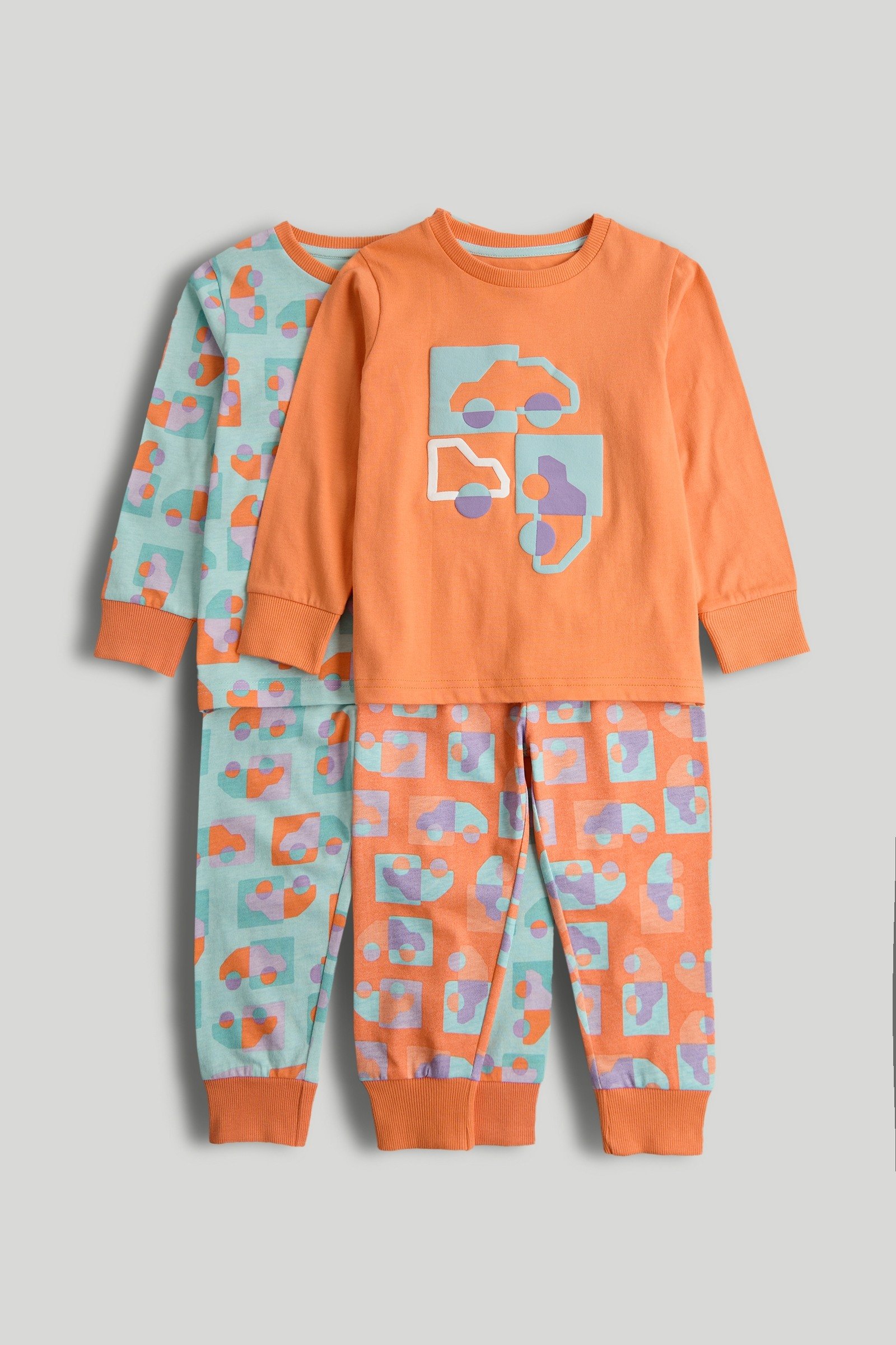 Mothercare Boys Nightwear Full Sleeve 4-Piece T-shirt and Pyjama Set - Multi