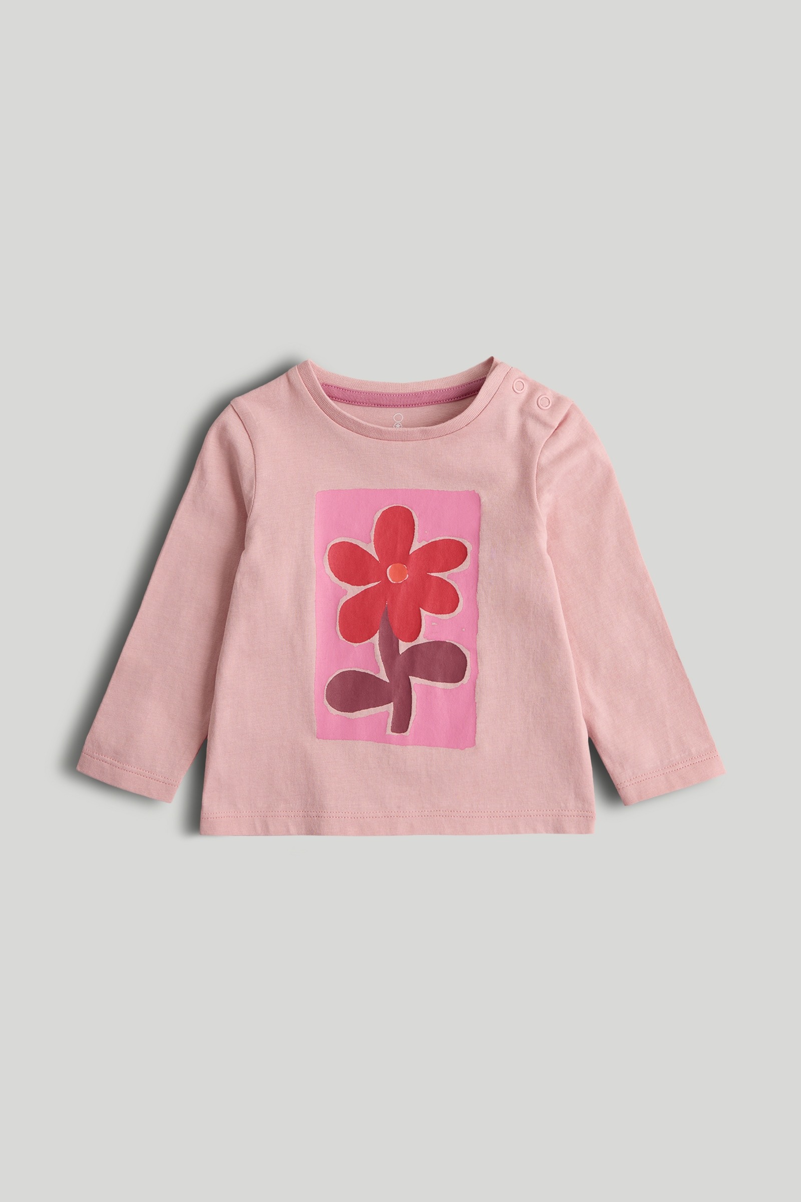 Mothercare Girls Toasted Petals Printed Full Sleeve T-shirt - Pink