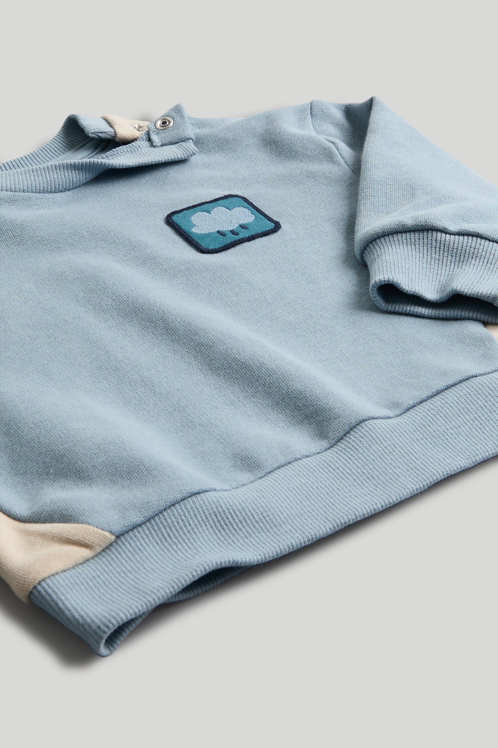 Mothercare Boys Smarter Blues Full Sleeve 2-Piece Sweatshirt and Jogger Set - Blue