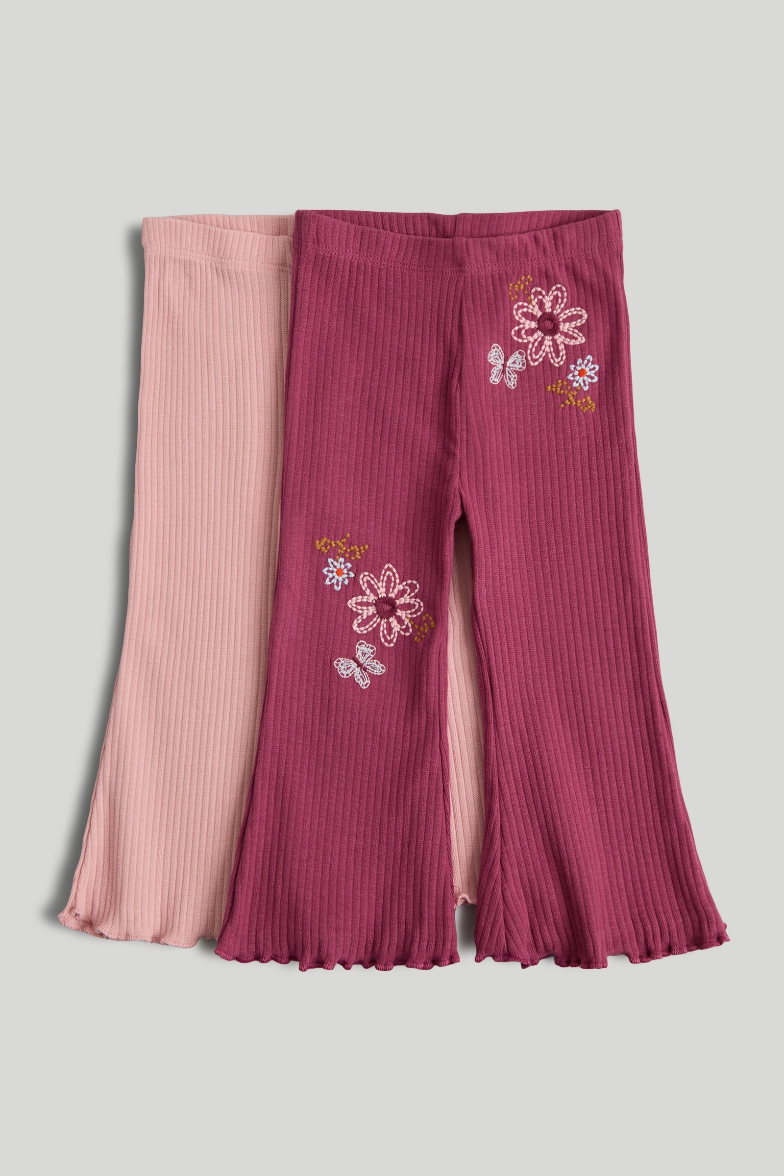 Mothercare Girls Toasted Petals Printed Leggings - Pack of 2 - Brown