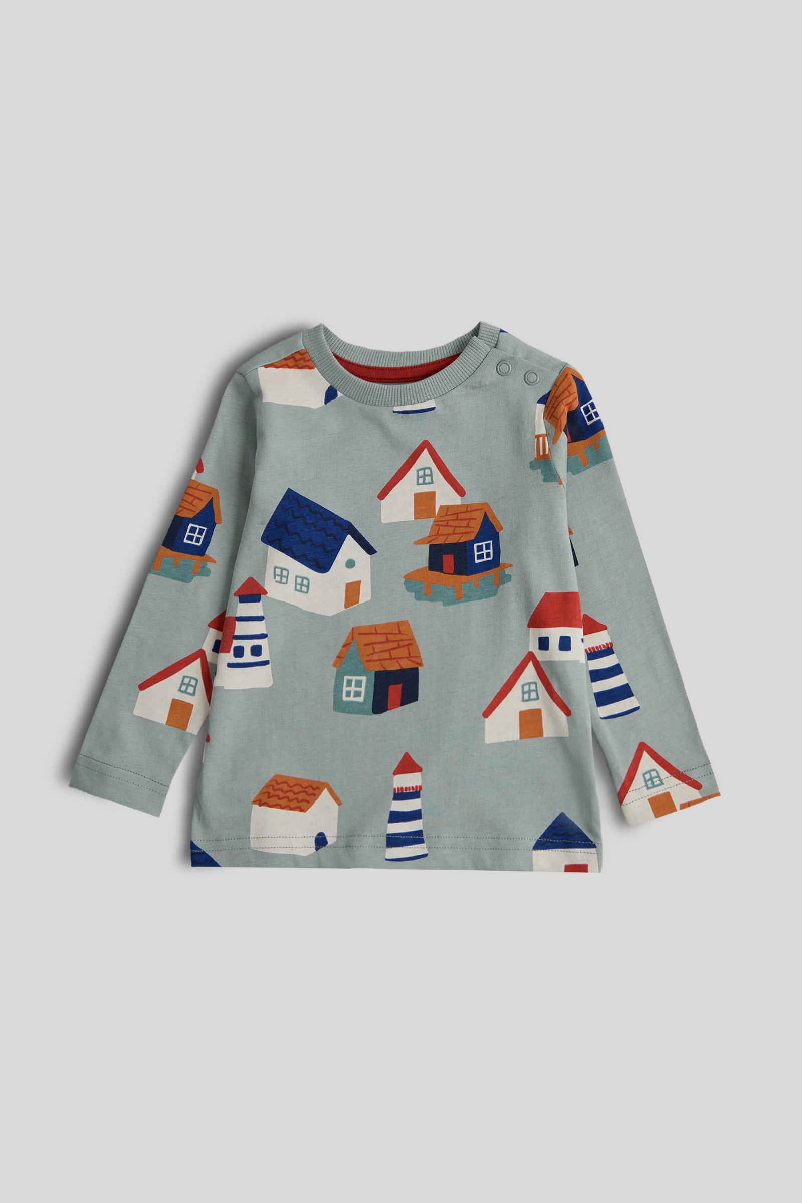 Mothercare Boys In The Home Printed Long Sleeves T-shirt - Blue