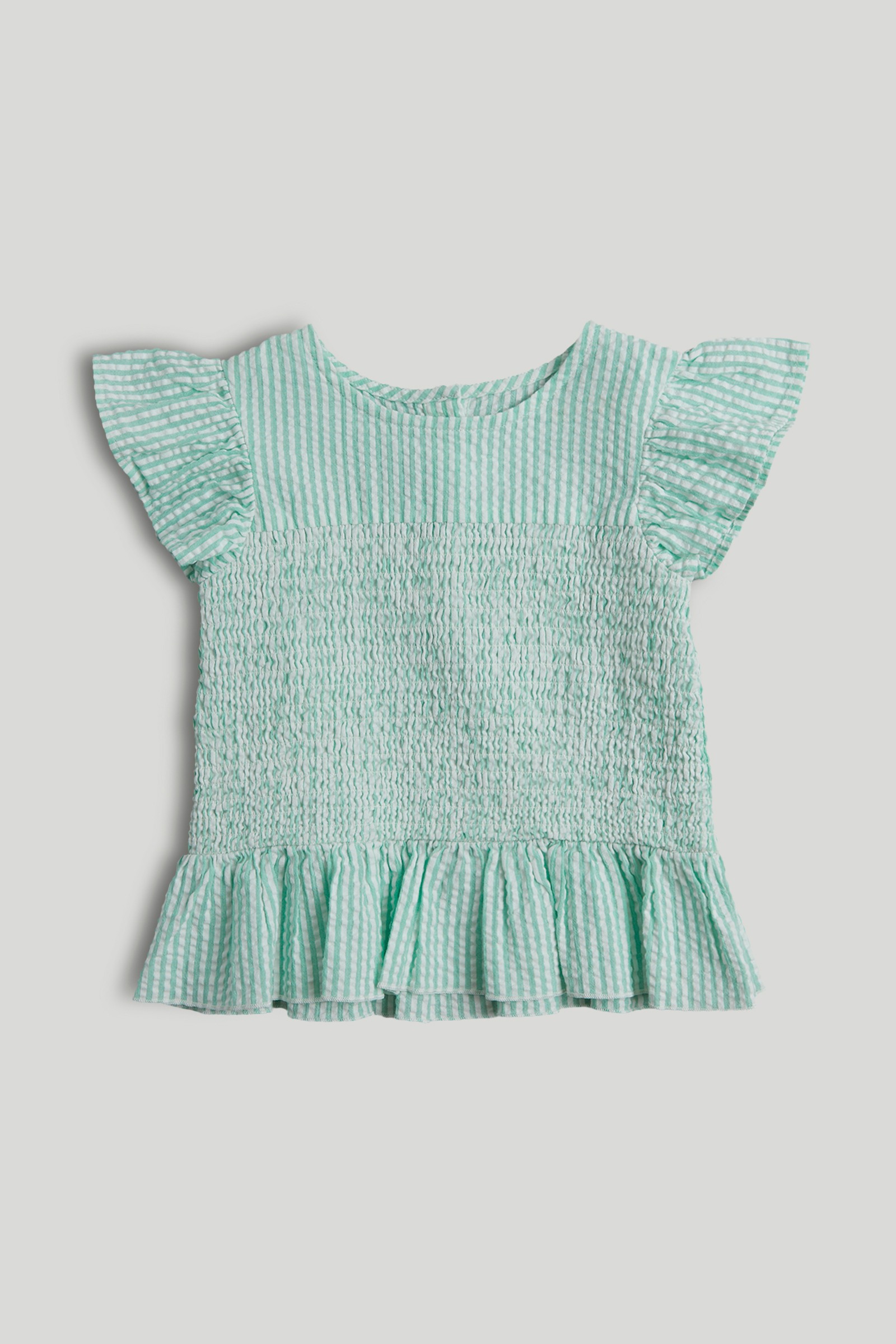 Mothercare Mini Girls Fly Away Printed Short Sleeves Top - Green