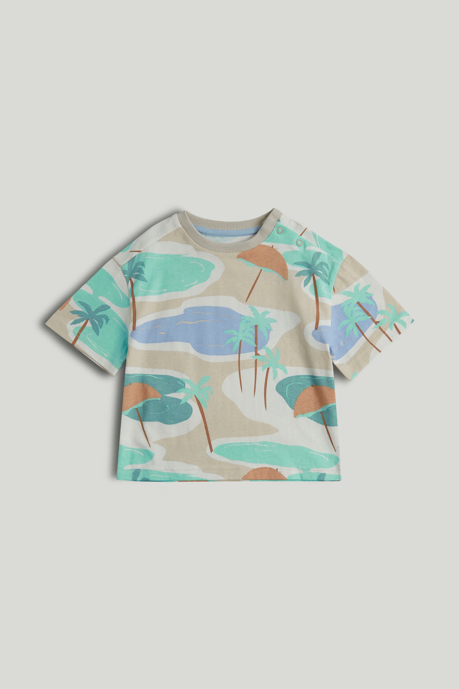 Mothercare Mini Boys Beach Buddy Printed Short Sleeves T-shirt - Multi