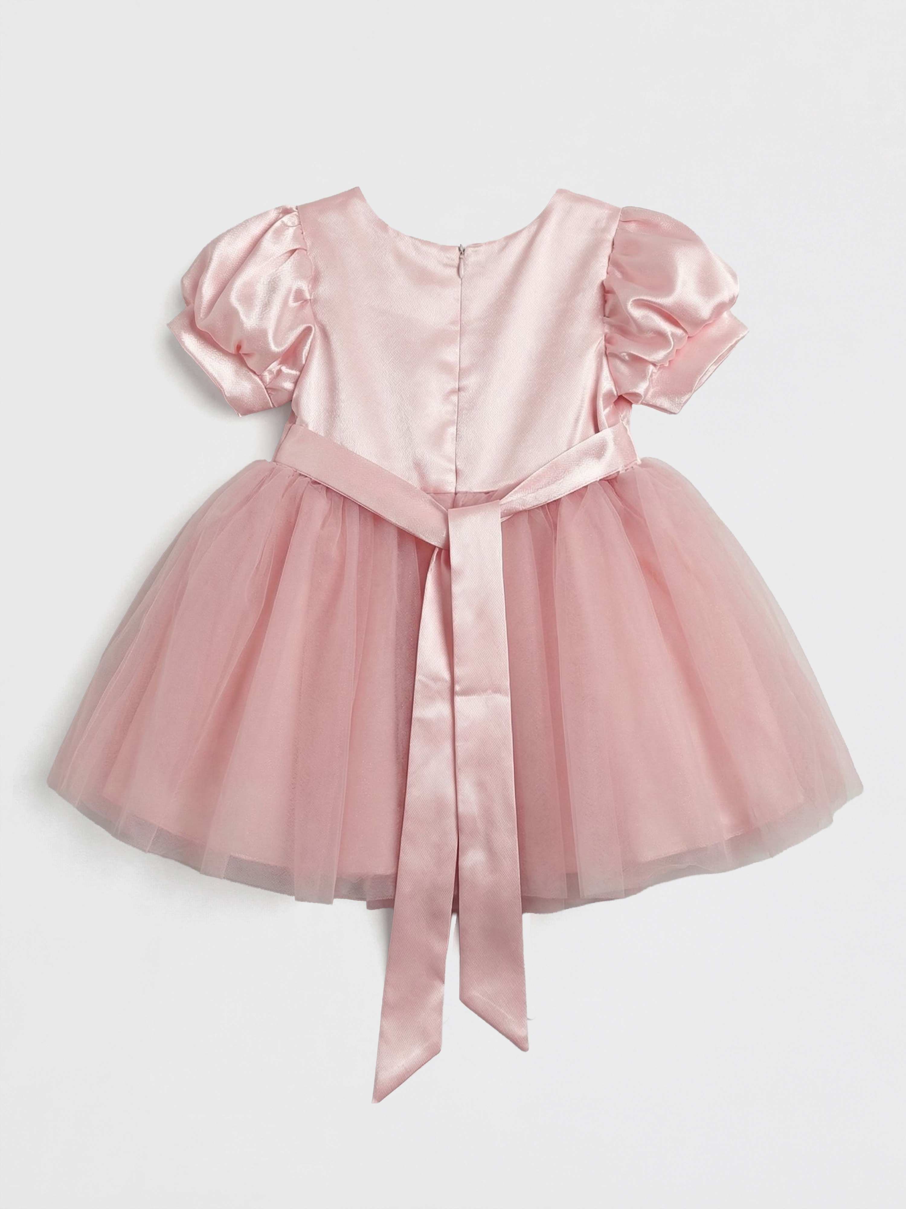 strapless open back dress Garden Party Glow Midi in Pink – Impressions Online Boutique main image 0