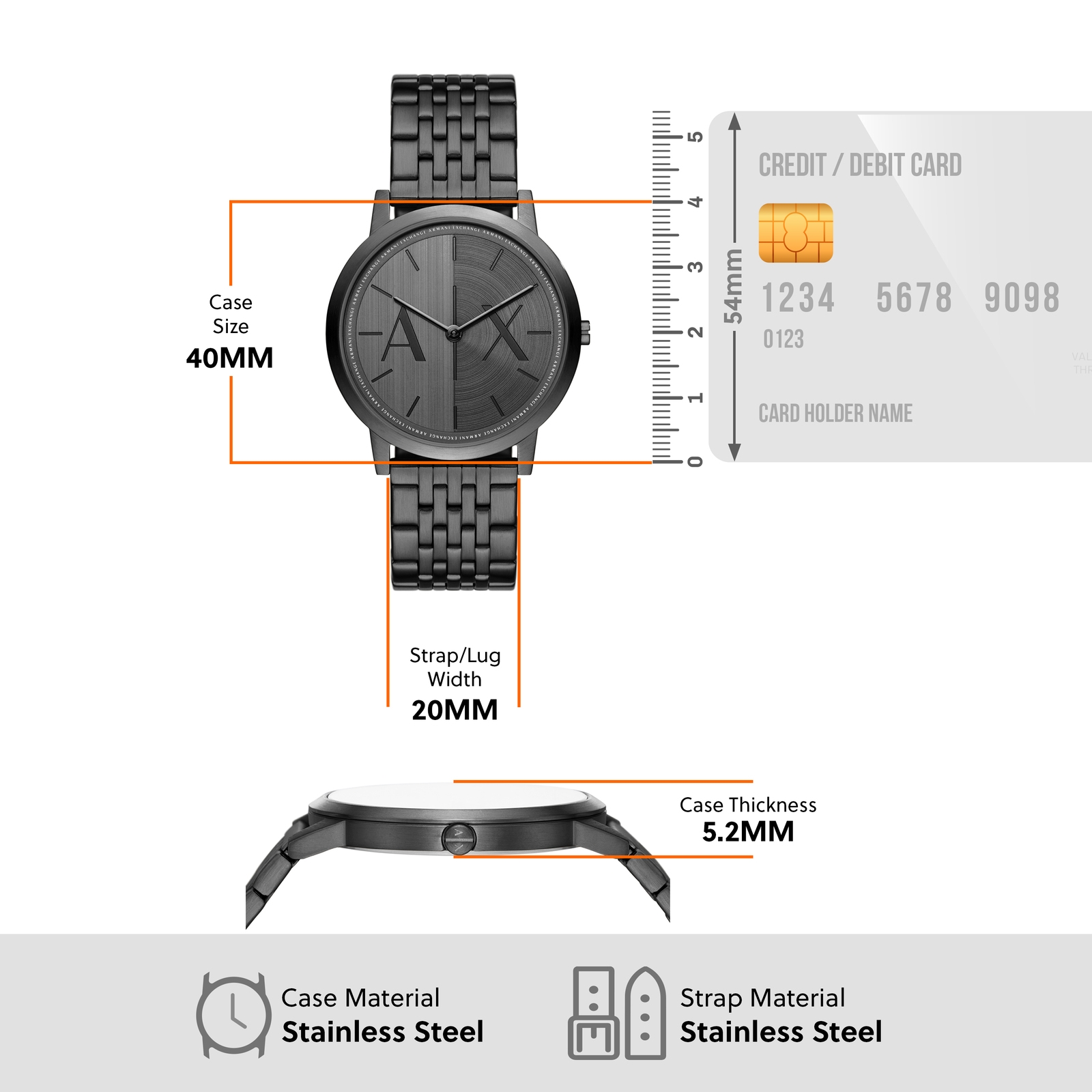 Armani Exchange Black Watch AX2872