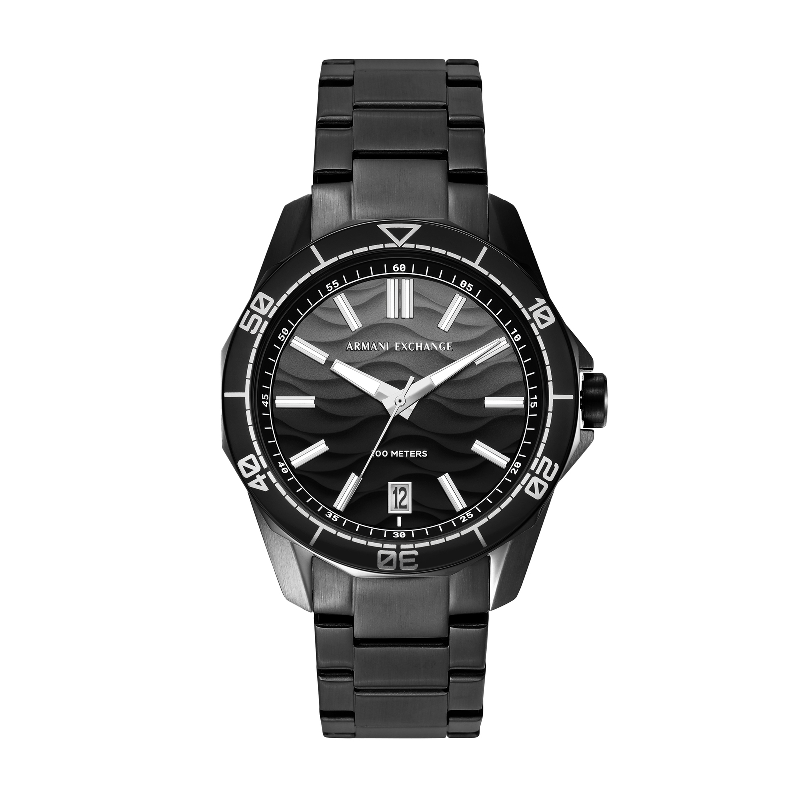 AX ARMANI EXCHANGE Mens Outerbanks Analog-Quartz Watch with Silicone Strap,  Black, 21 (Model: AX7105)