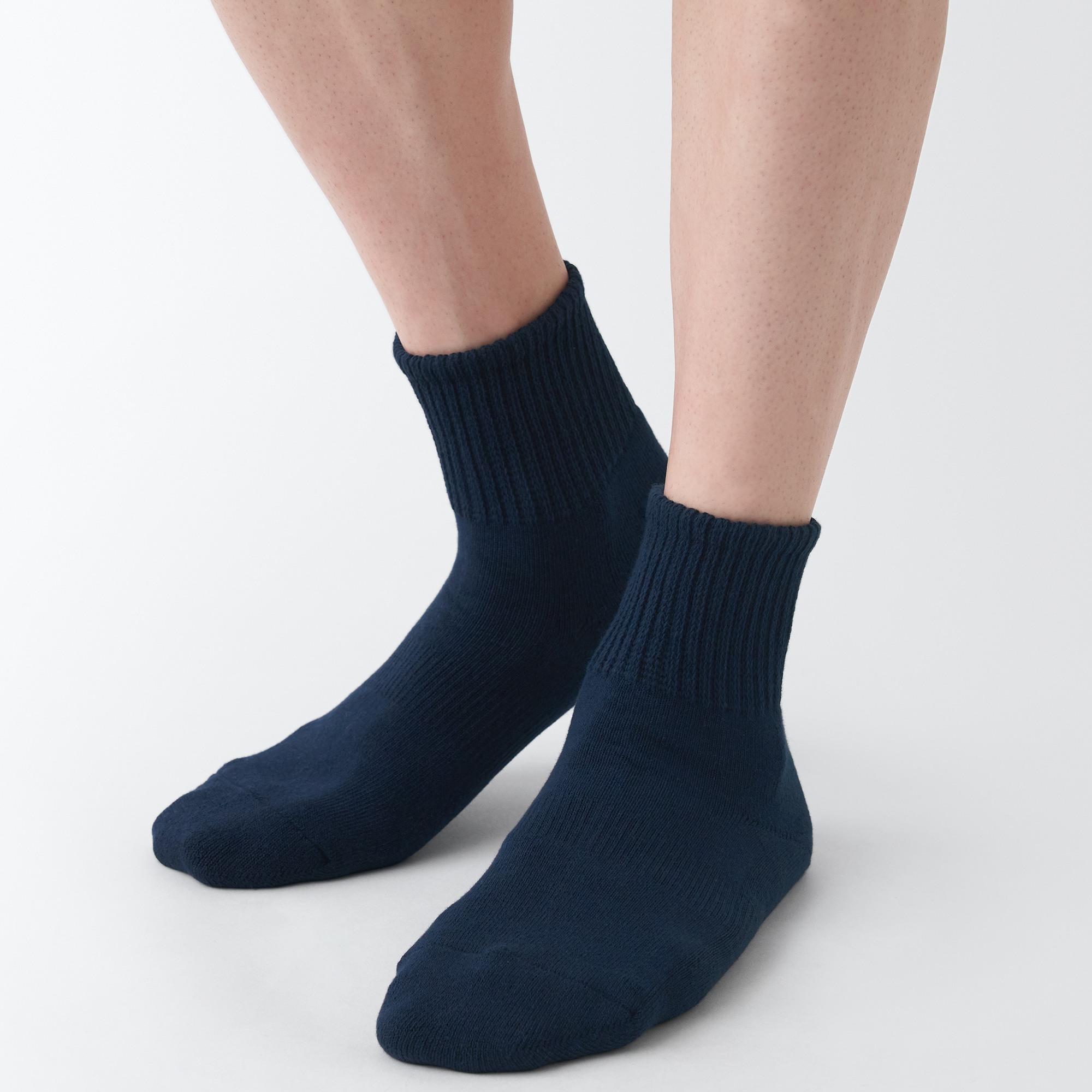 Right Angle Pile Short Socks(Plain)