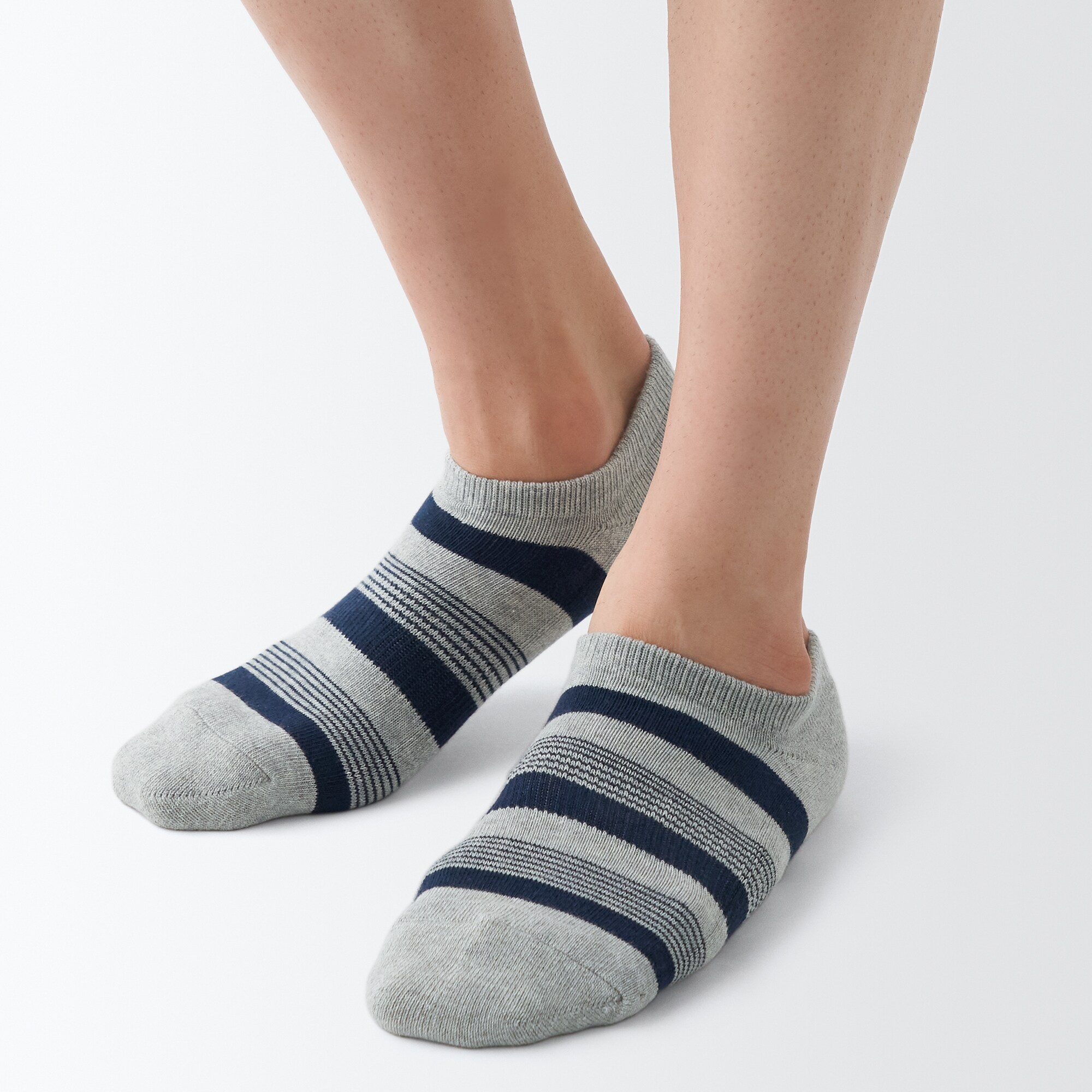 Right Angle Pile sneaker socks Stripe