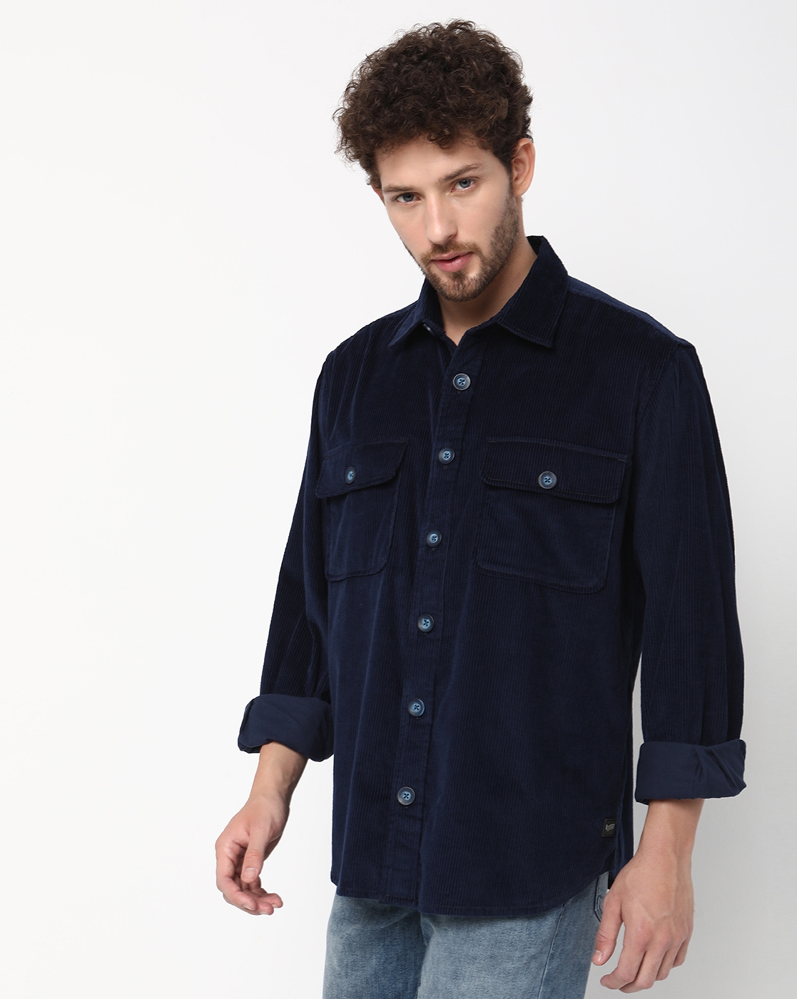 GAS | Shacket Full Sleeve Solid Cotton Shirts