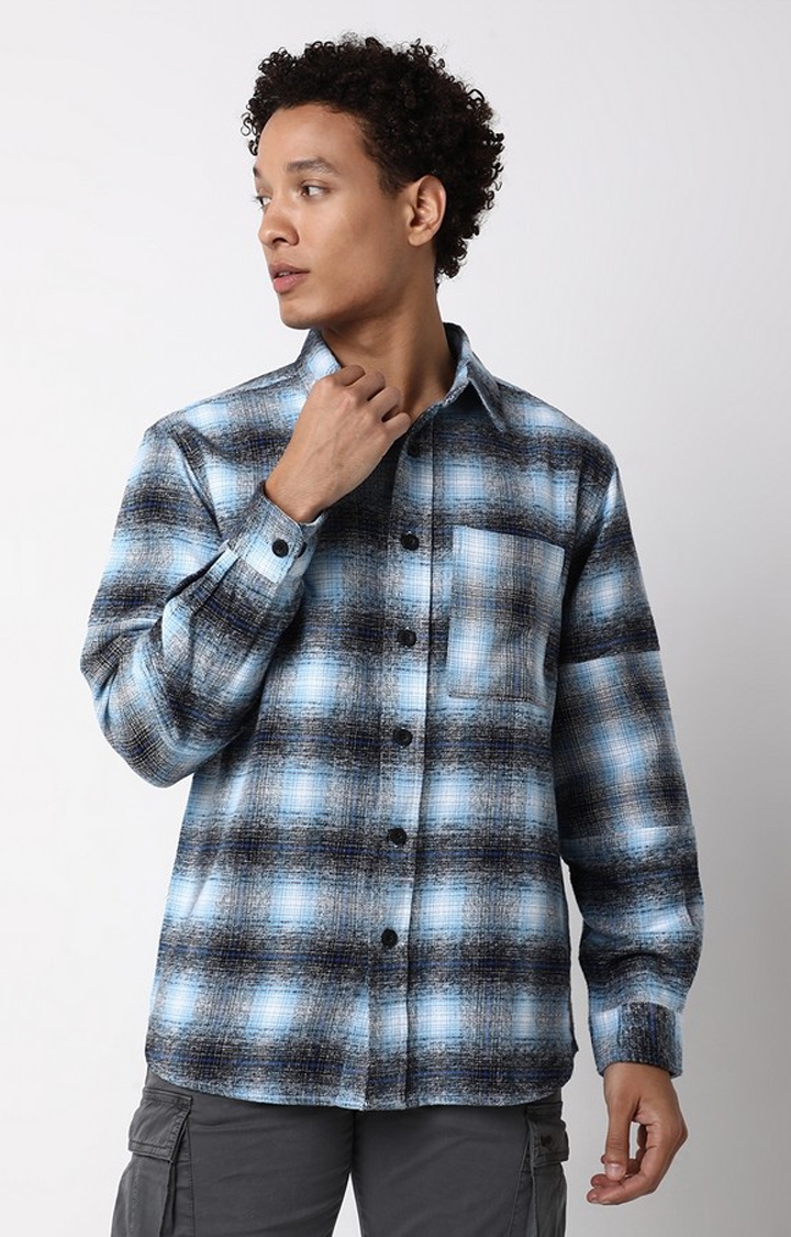 GAS | Shacket Full Sleeve Checkered Cotton Shirts