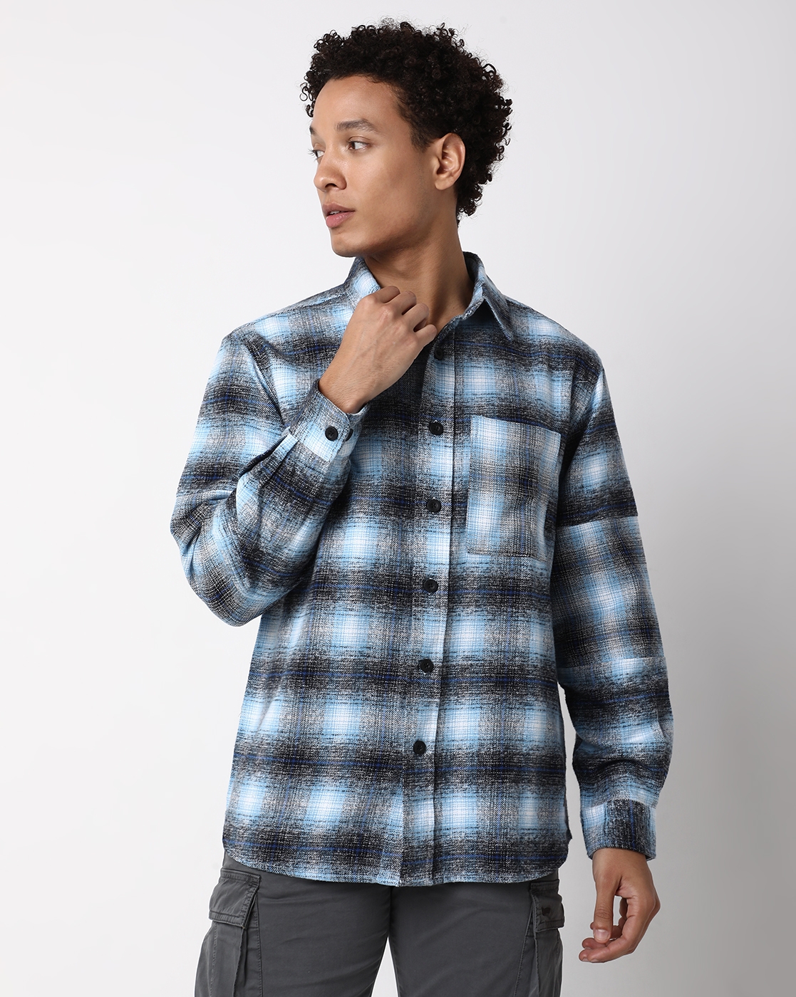 GAS | Shacket Full Sleeve Checkered Cotton Shirts