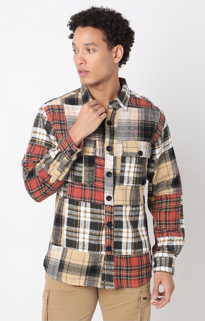 Shacket Full Sleeve Checkered Cotton Shirts