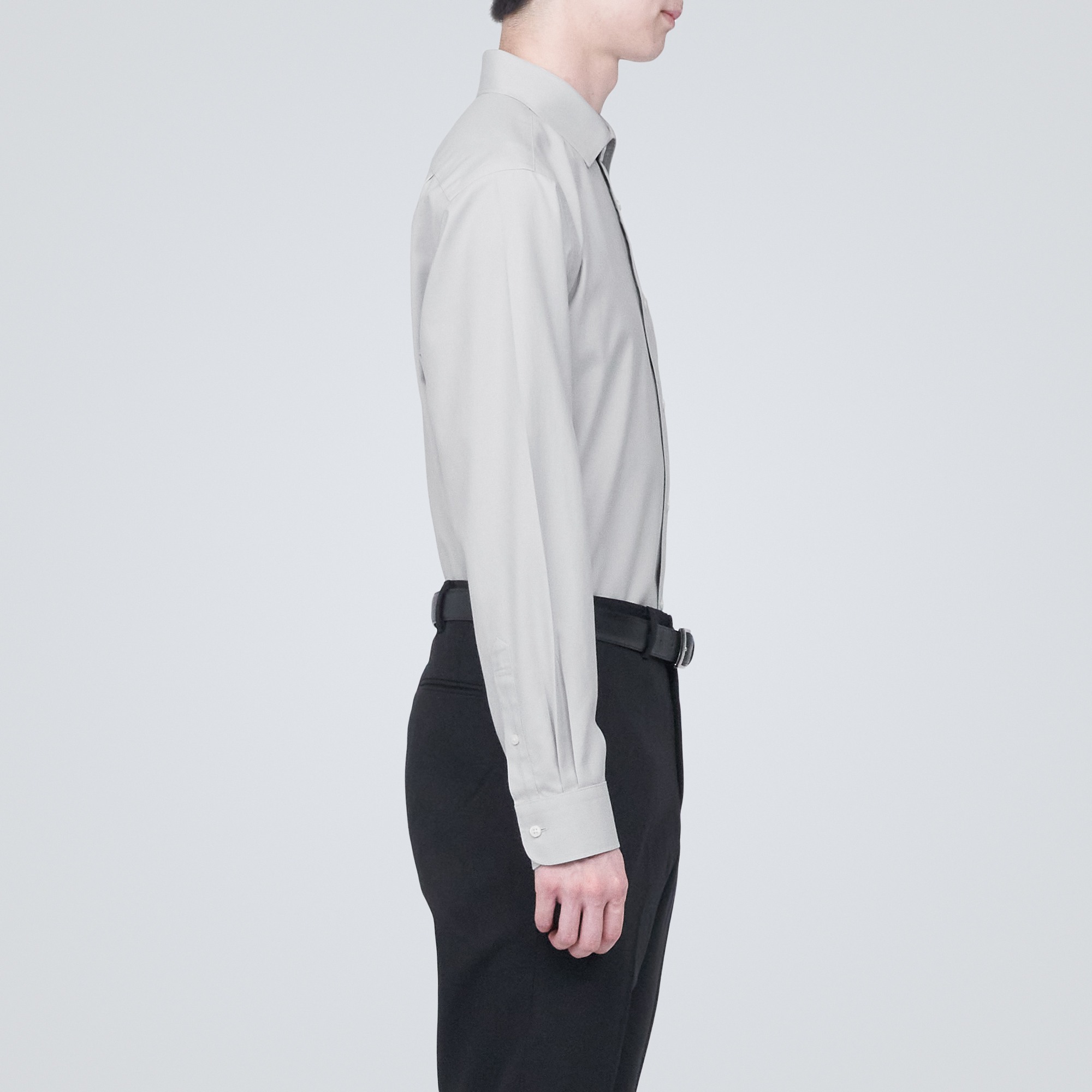 Non-Iron semi wide  collar shirt