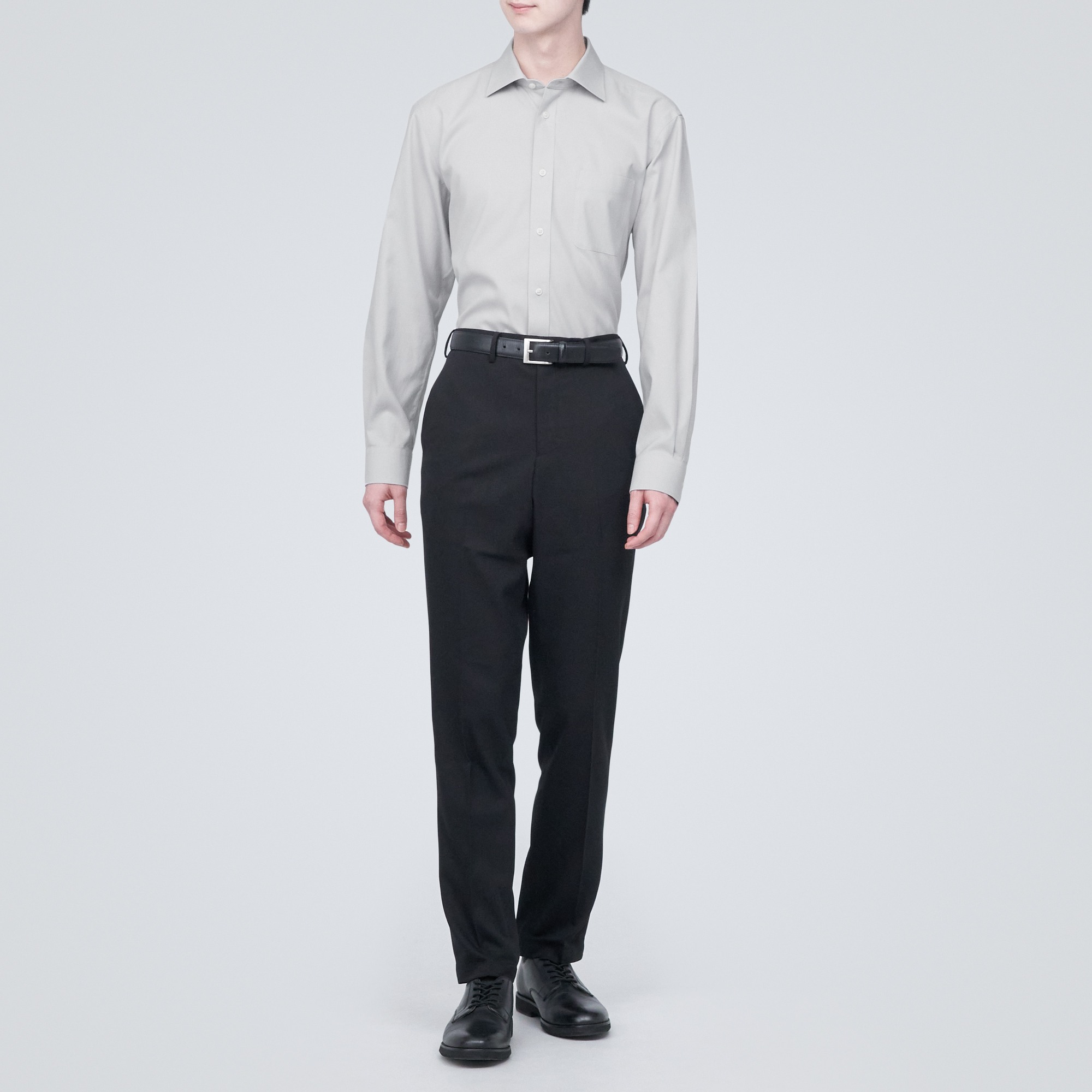 Non-Iron semi wide  collar shirt