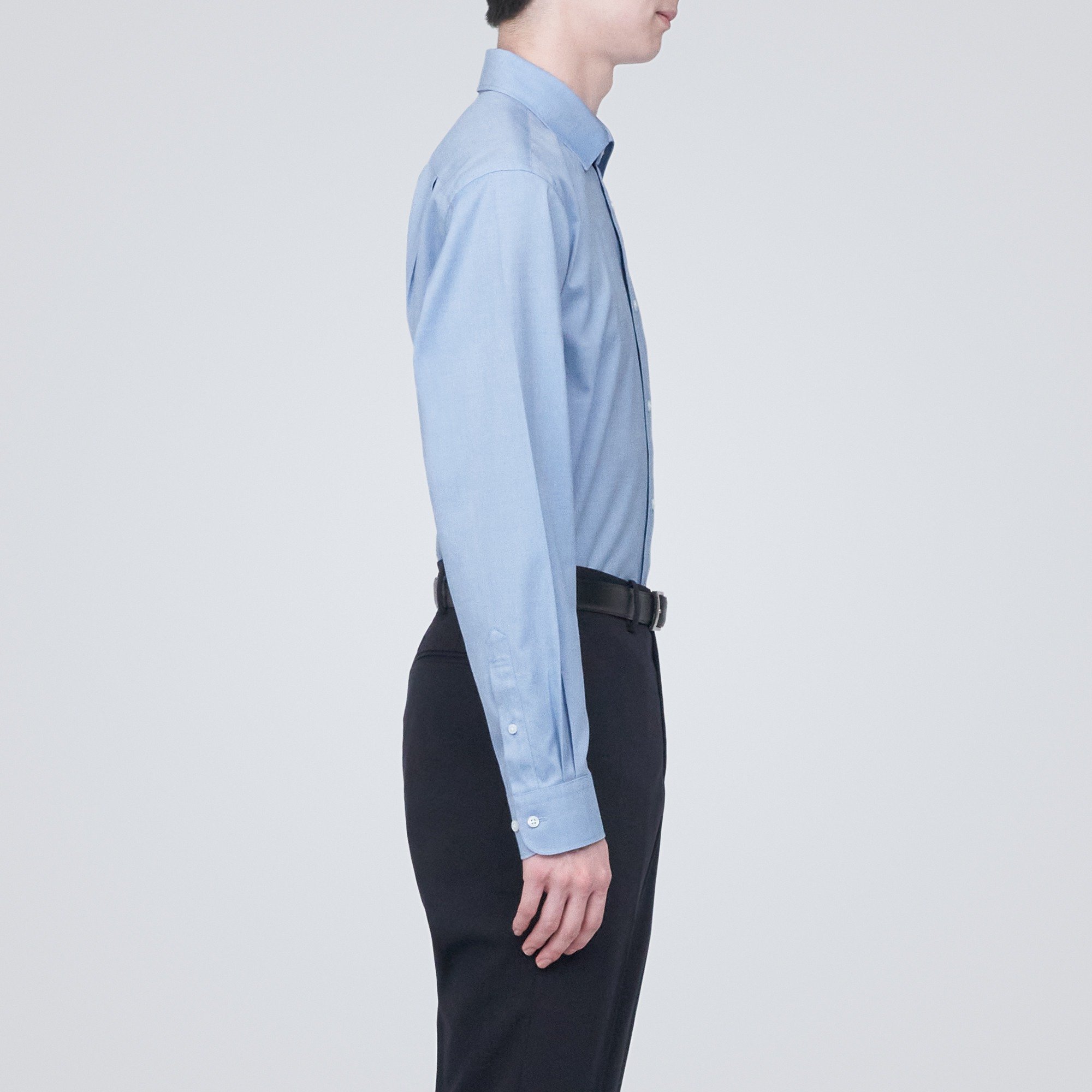 Non-Iron semi wide  collar shirt