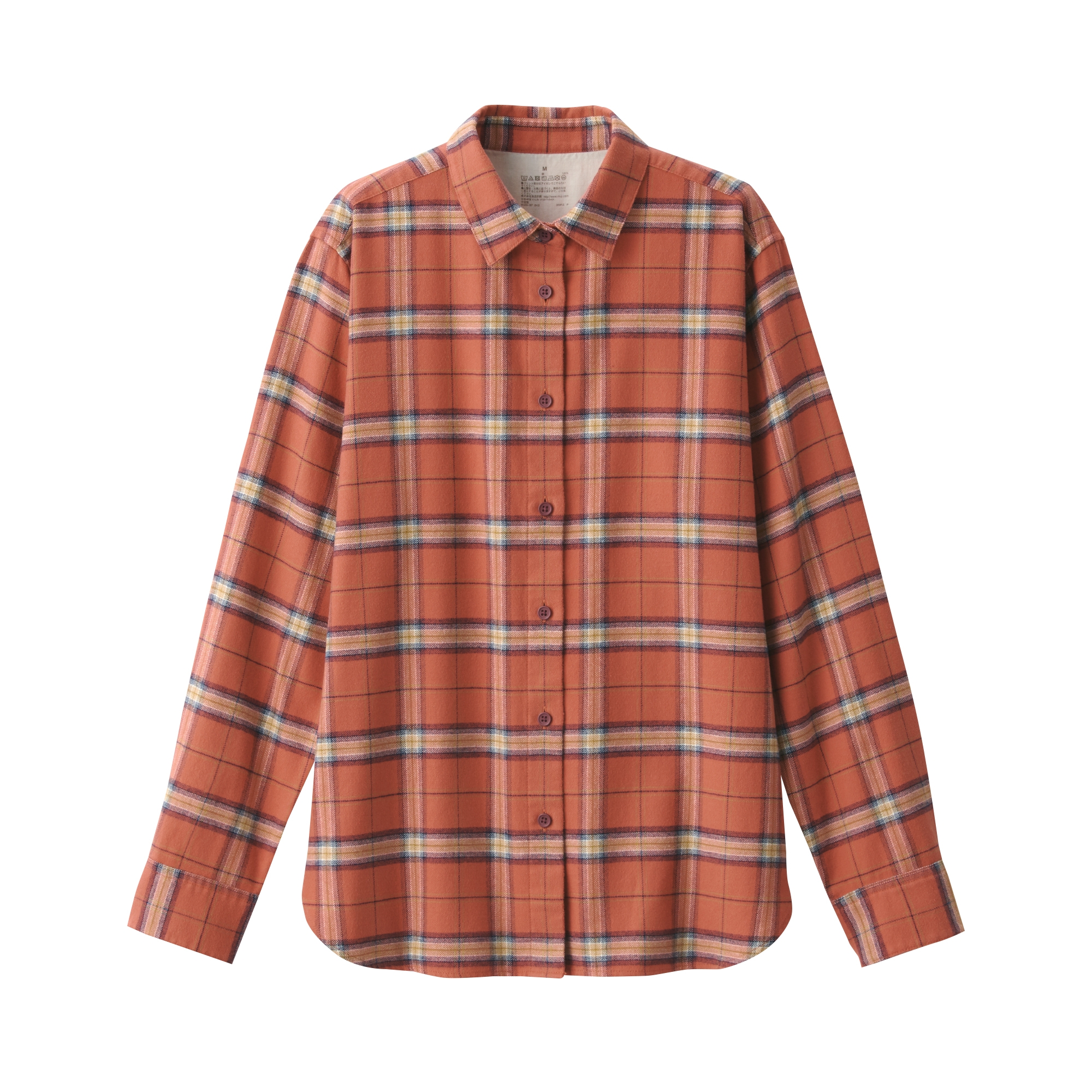 Double-brushed flannel Regular collar L/S shirt