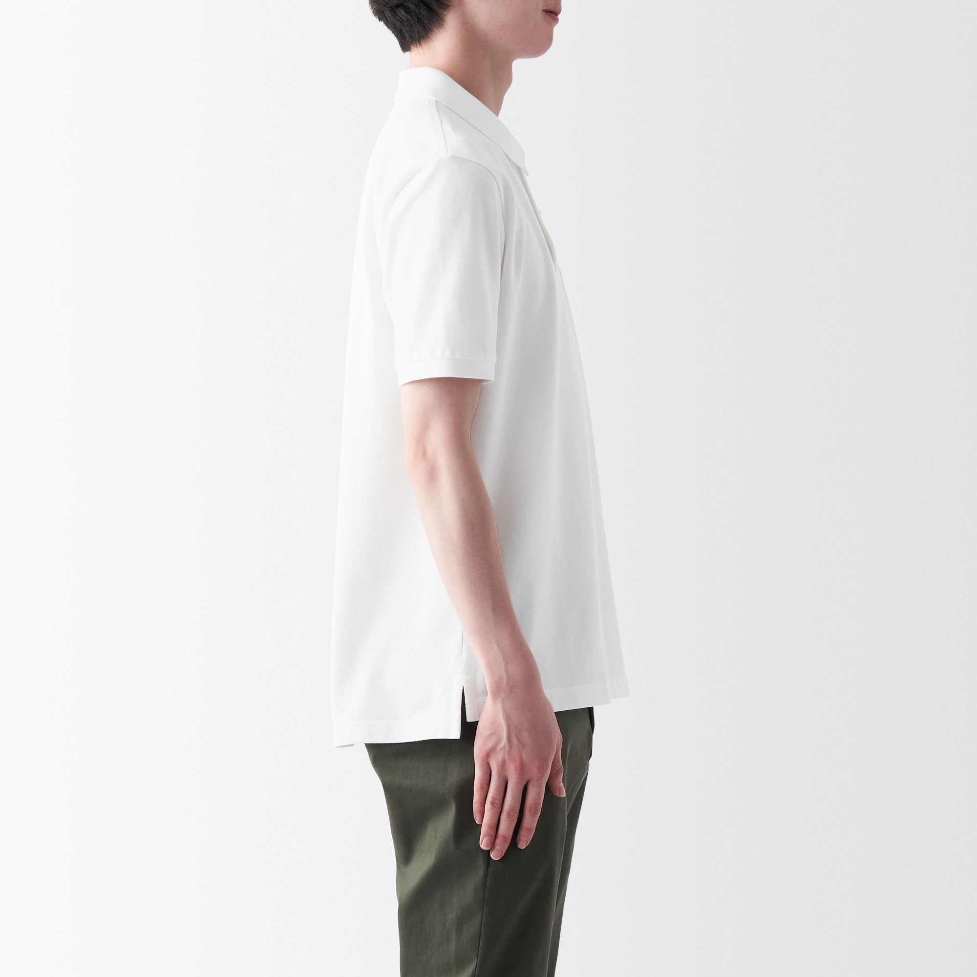 MUJI | Washed pique Short Sleeve  polo shirt