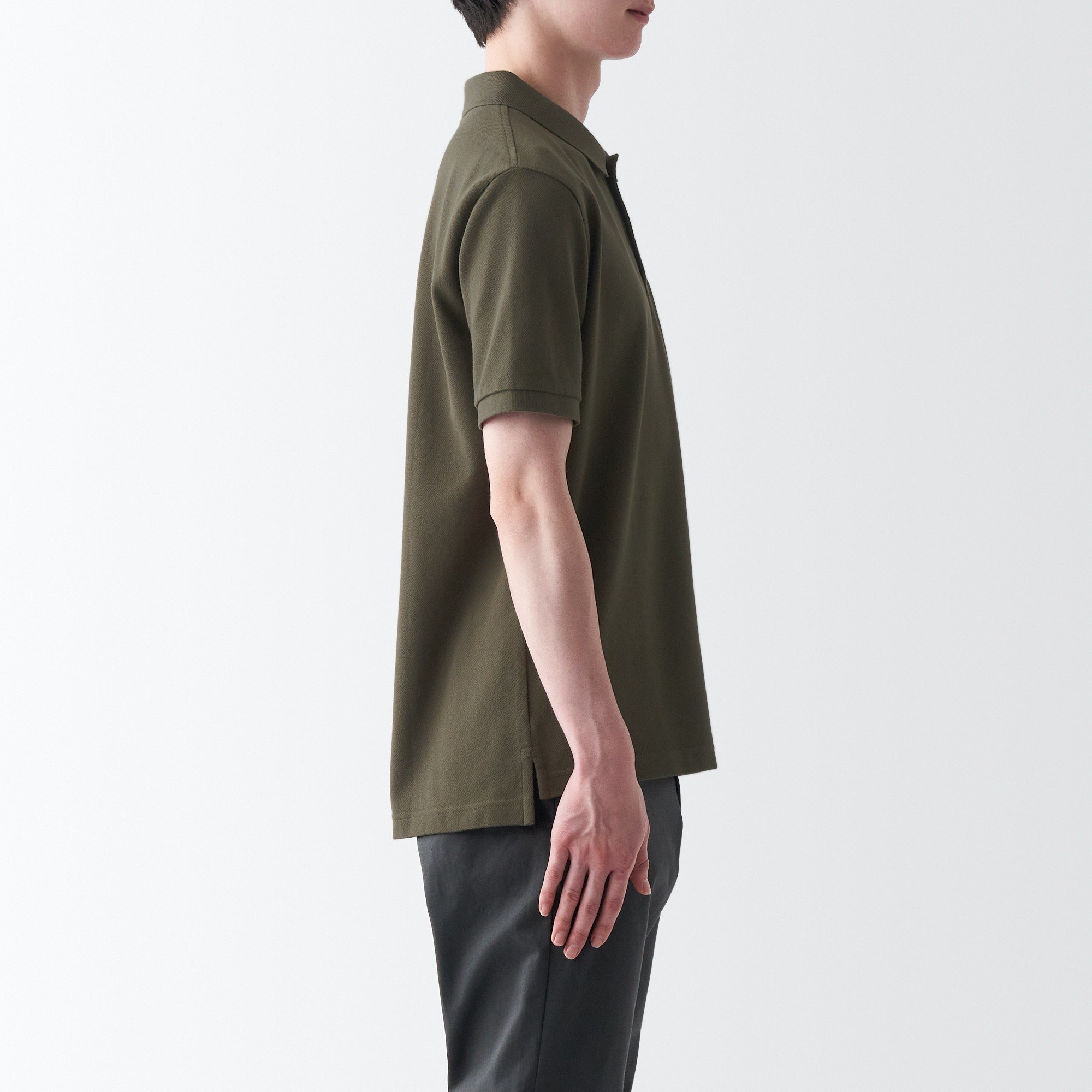 Washed pique Short Sleeve  polo shirt